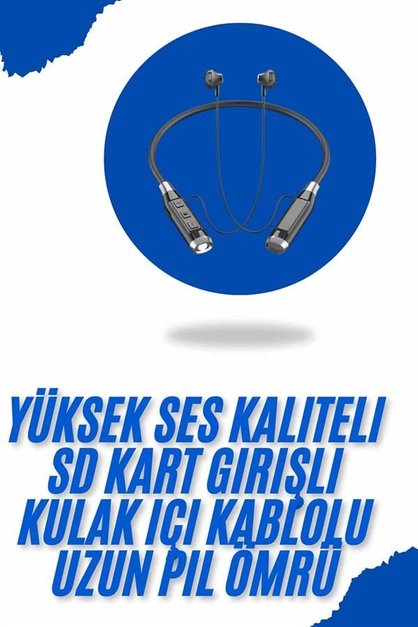 Bluetooth Kulaklık 120 Saat Kullanım Süresi Boyun Askılı Bluetooth Kablosuz Kulaklık