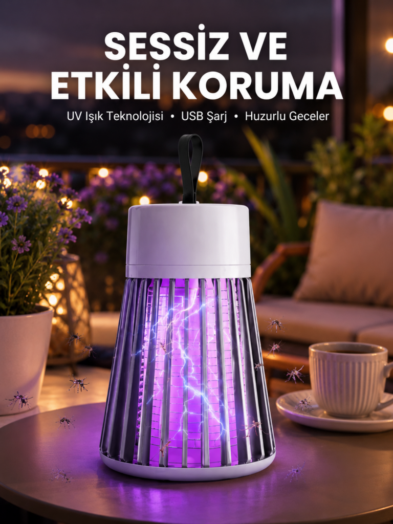 Kamp ve Bahçe İçin Şarjlı Böcek Kovucu Lamba