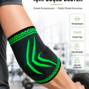 Elastik Kompresyon Dirsek Destekliği Spor Fitness Günlük Kullanım Dirseklik