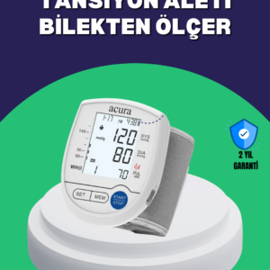 Şarjlı ve Pilli Bilek Tansiyon Ölçer Dijital Ekran Hafıza Kayıtlı
