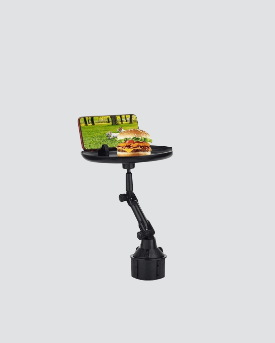 Araç İçi 360° Ayarlanabilir Bardaklık Tepsisi Geniş Yüzeyli ve Telefon Standlı Yeni Nesil