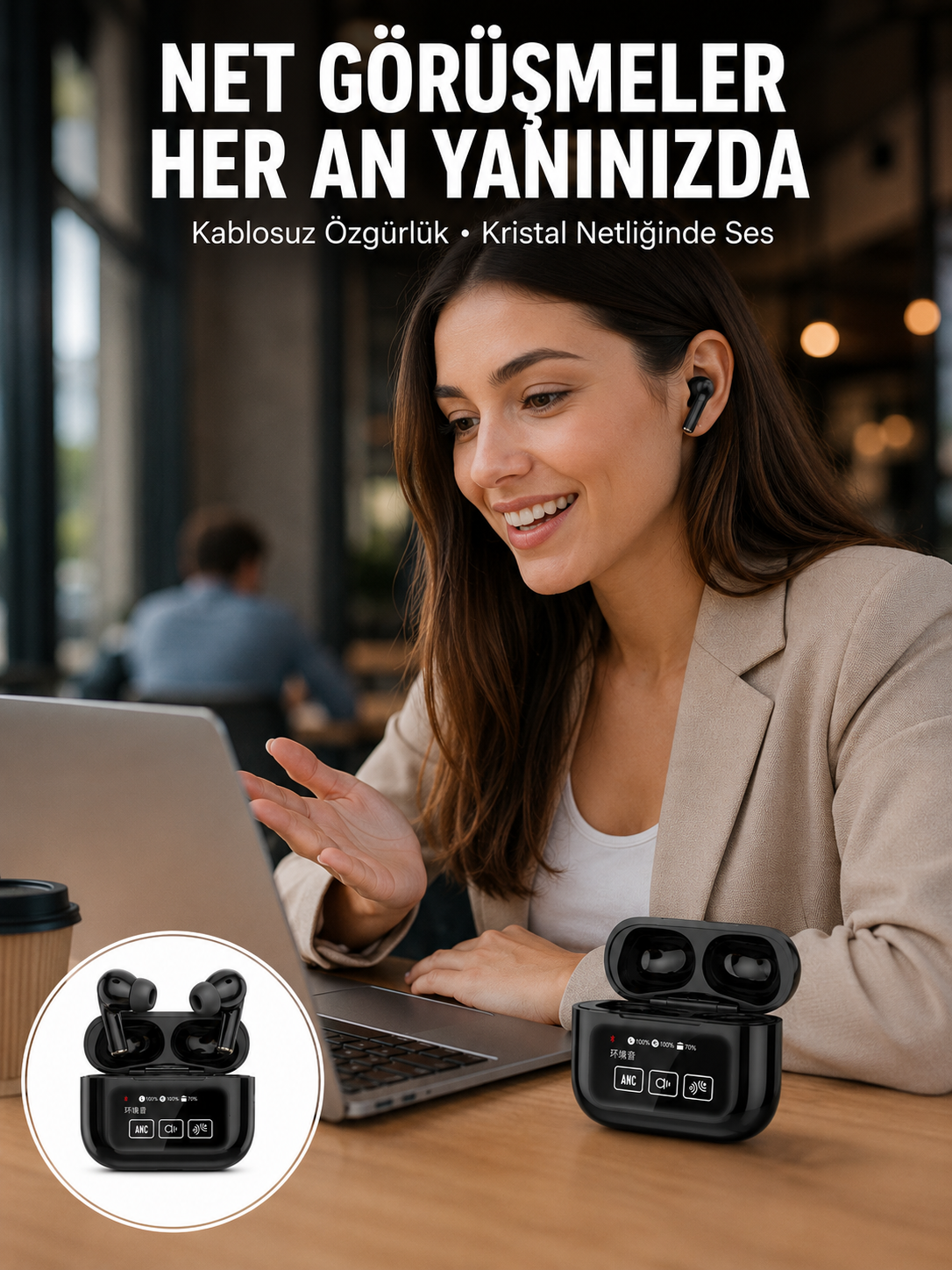 2025 Model Bluetooth Kulaklık Dokunmatik Ekran Yüksek Ses Kalitesi Yeni Nesil