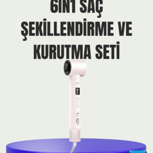 Çok Fonksiyonlu 6 Başlıklı Saç Kurutma ve Şekillendirme Seti