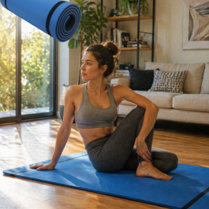 10 mm Yoga Matı Kaymaz Yüzey Çift Taraflı Kullanım Dayanıklı Eva Fitness Minderi
