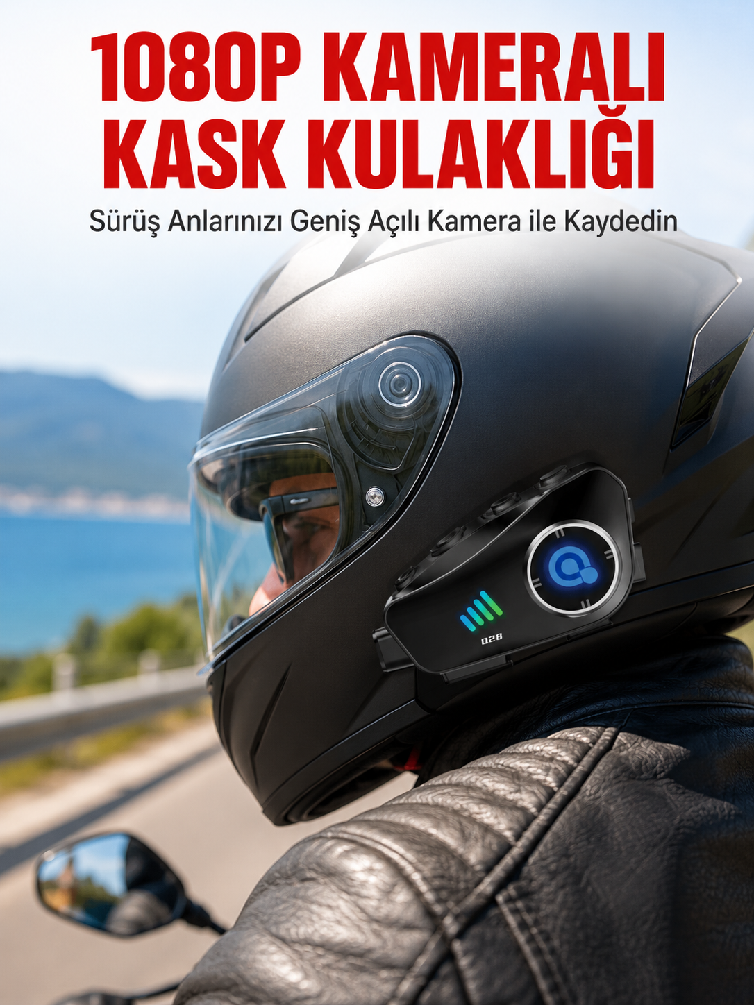 Q28 Bluetooth Kask Kulaklık 1080P Kamera – Su Geçirmez Motosiklet Interkom Yeni Nesil