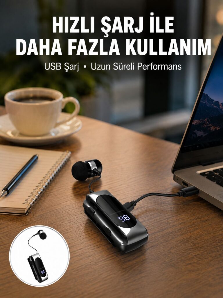 Uzun Pil Ömürlü Kablosuz Kulaklık – 25 Saat Konuşma ve Müzik Süresi Yeni Nesil