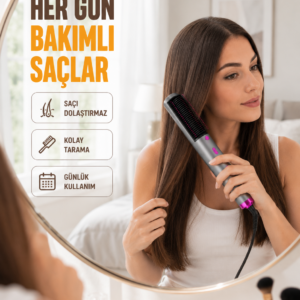 Elektriklenme Önleyici İyonik Saç Şekillendirme Fırçası