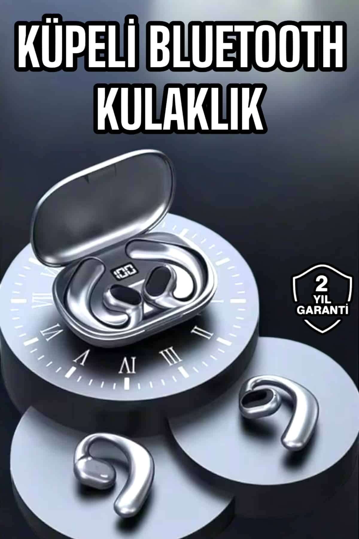 Dijital Göstergeli Küpe Görünümlü Bluetooth Kulaklık R14 Oyuncu Kulaklığı