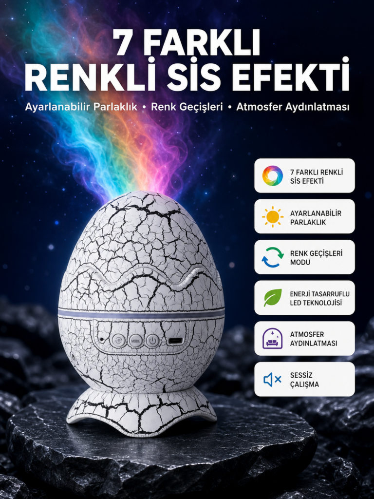 Yıldız Gökyüzü Efektli Çok Modlu Gece Işığı
