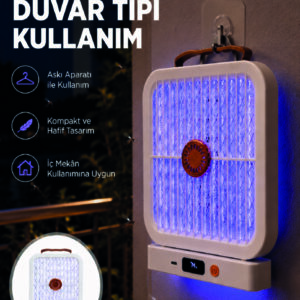 Şarjlı UV Işıklı Sinek Öldürücü Cihaz Beyaz Elektrikli Sivrisinek Yok Edici