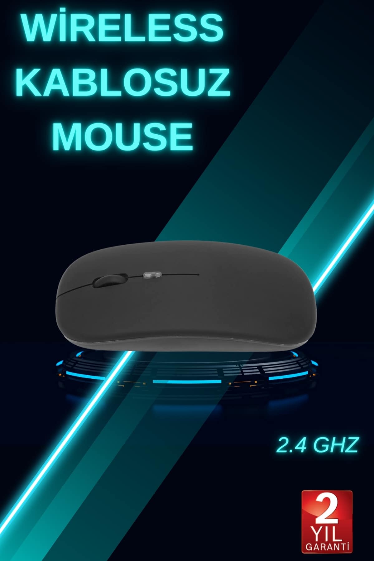 Bluetooth Bağlantılı Siyah Kablosuz Sessiz Mouse