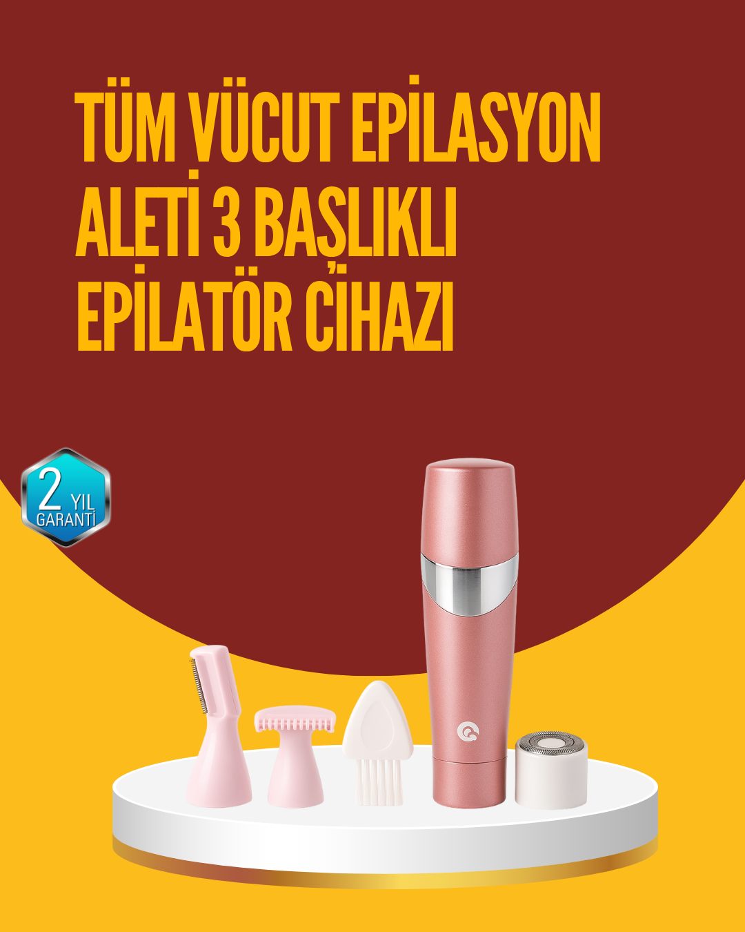 Acısız ve Hassas Tüy Temizleme Cihazı – 3 Başlıklı