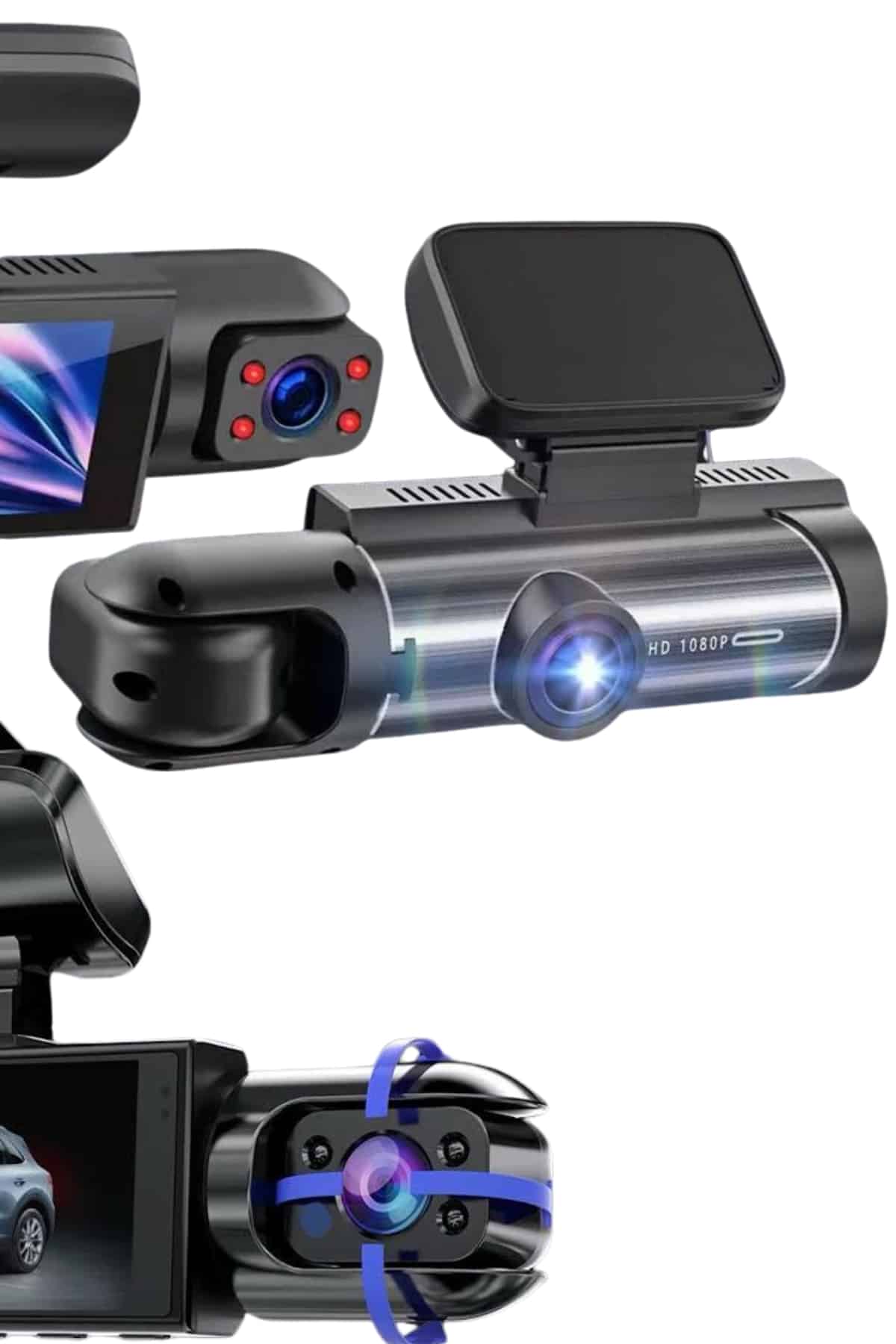 Araç İçi Full Hd Kamera Ön ve Arka Kameralı Ekranlı Araç Kamerası