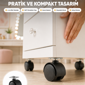 Kilitsiz 4 cm Mobilya Ayağı Tek Adet Pratik ve Dayanıklı