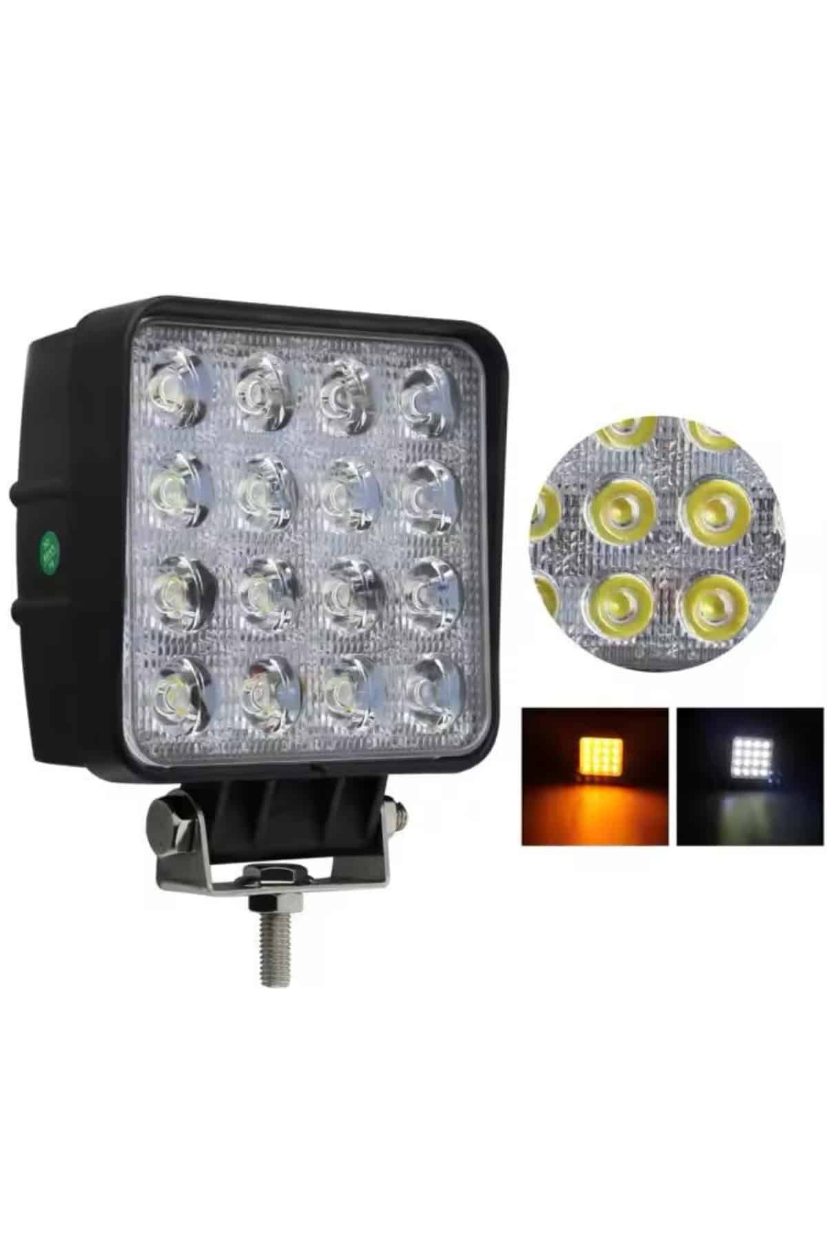 Oto Lamba 10 Led Işık Ayarlanabilir Yüksek Aydınlatmalı Beyaz Far
