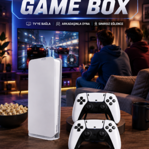 3D Çift Oyun Kollu 4K HD Ekran Nostaljik 20.000 Oyunlu Beyaz Game Box