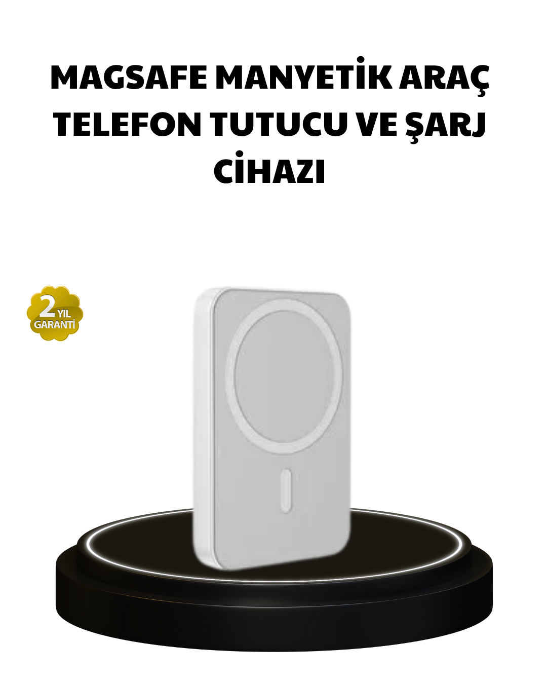 Manyetik Kablosuz Powerbank – iPhone 12/13/14/15 Uyumlu, Hızlı Şarjlı, Ultra Hafif