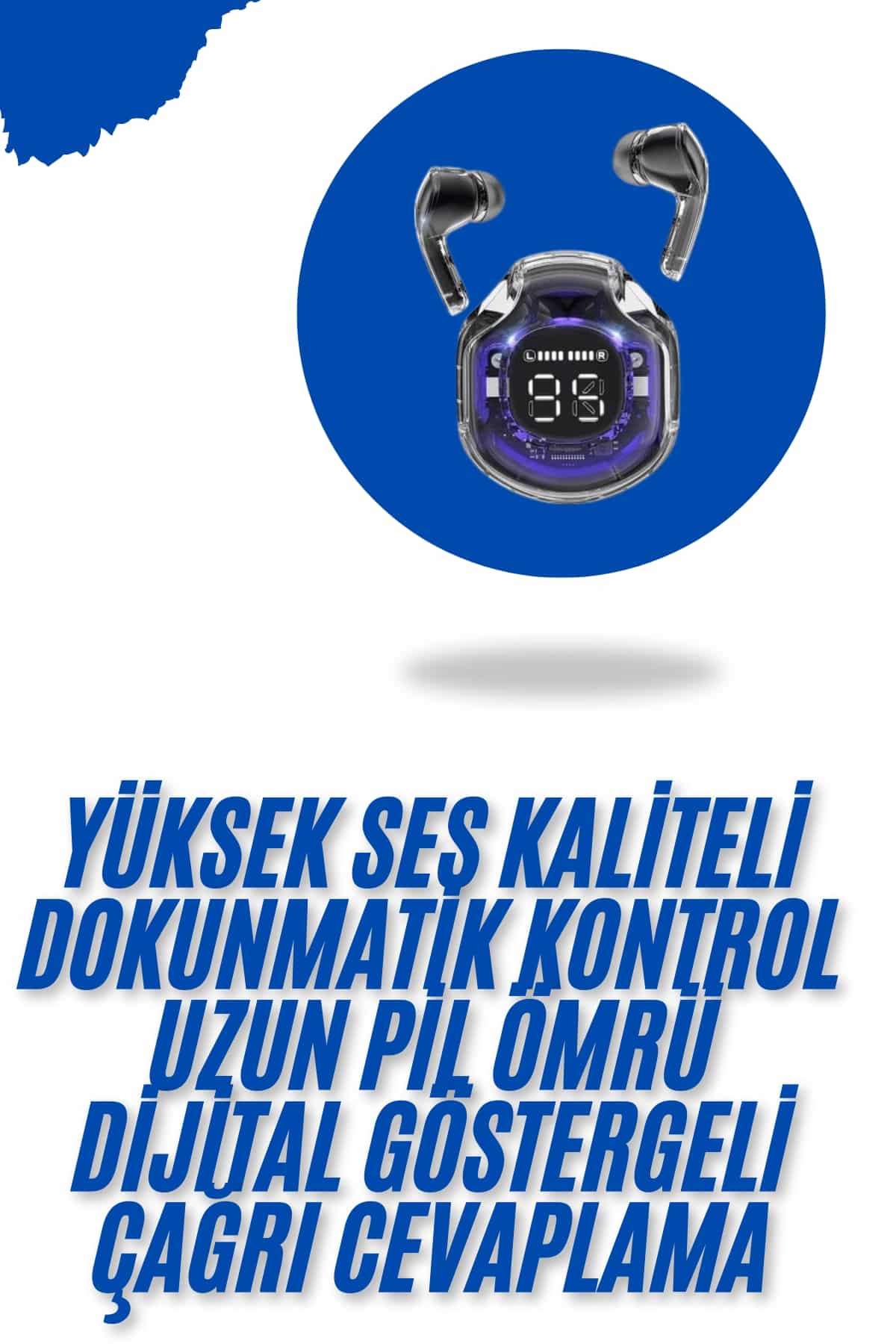 Kablosuz Dijital Göstergeli Powerbanklı IOS ve Android Uyumlu Gaming Kulaklık