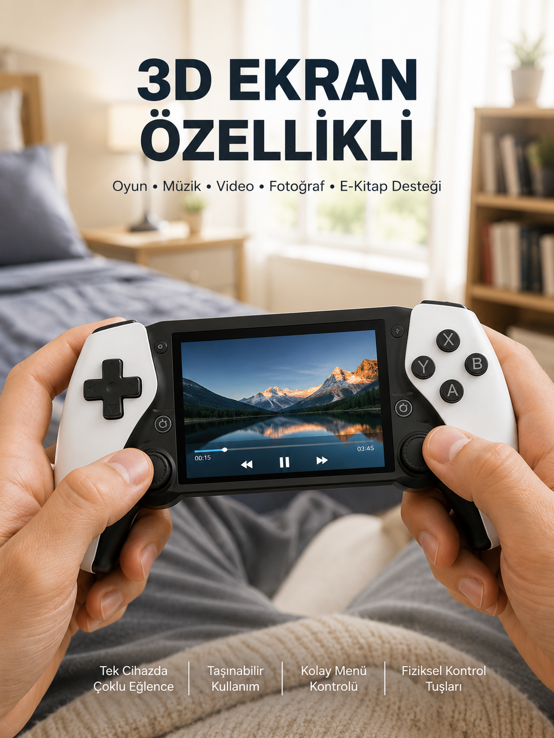 64GB Hafızalı Emülatör Destekli Oyun Konsolu Yeni Nesil