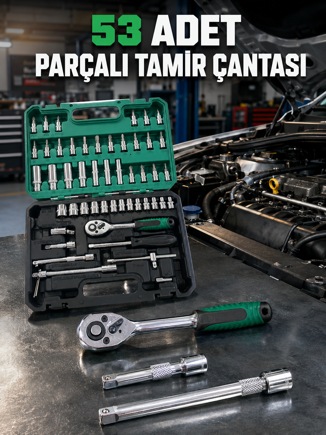 Derin Lokmalı Uçlu Çok Fonksiyonlu Tamir Seti