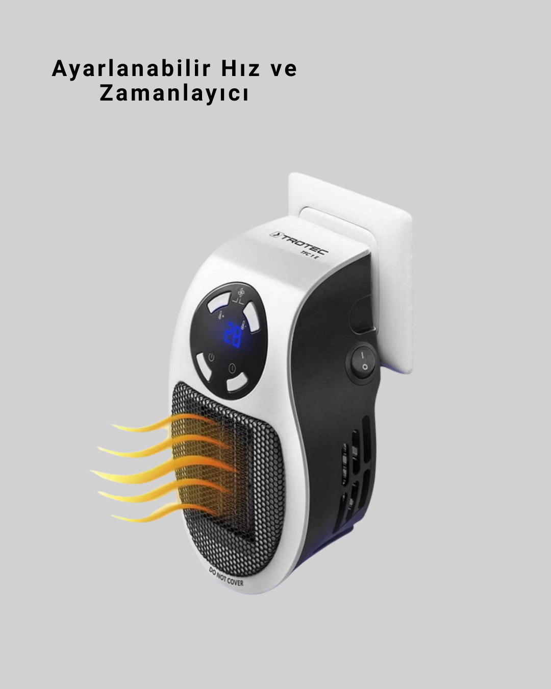 Taşınabilir Priz Isıtıcı Dijital Termostatlı Seramik Isıtıcı