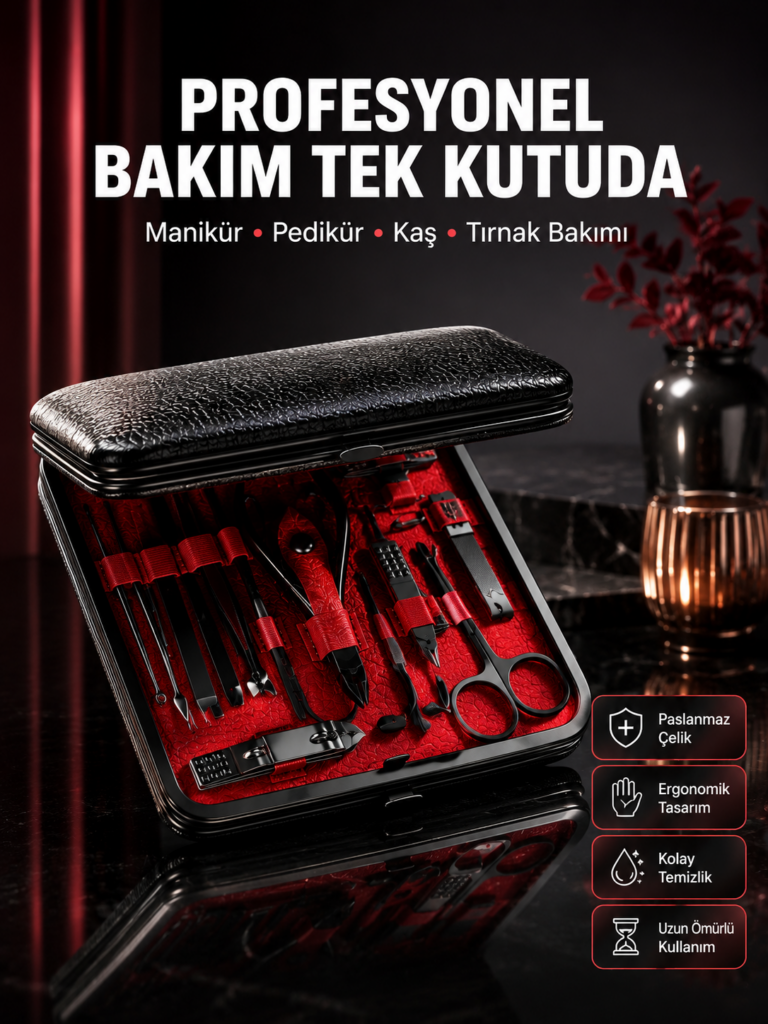 Siyah Kaymaz Teknolojili El ve Ayak Bakım Seti Yeni Nesil