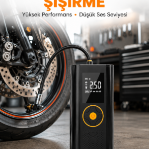 Taşınabilir Dijital Lastik Şişirme Cihazı Güvenli ve Pratik Kullanım Yeni Nesil
