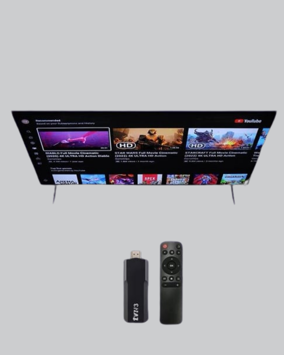 Android TV Stick 4K Ultra HD Görüntü Destekli