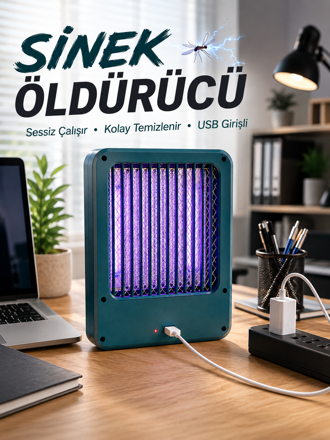 USB Girişli Uçan Böcek ve Sinek Yakalama Cihazı