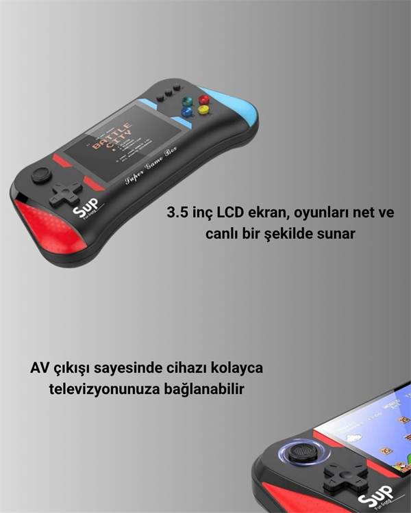 500 Retro Oyunlu Taşınabilir El Konsolu – X7M Modeli