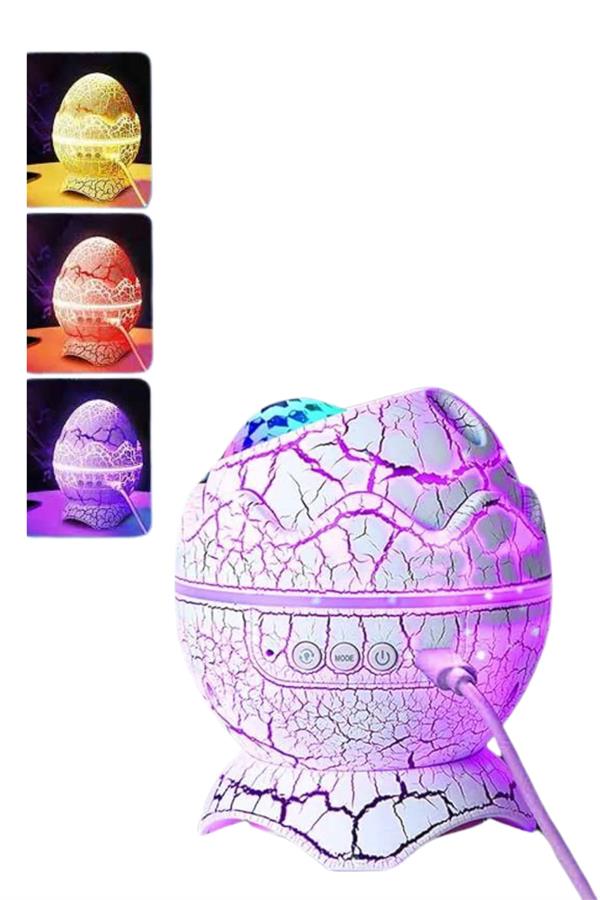 Yumurta Şeklinde Su Dalgalı Bluetooth Speaker Lamba Renkli Şarjlı Yeni Nesil
