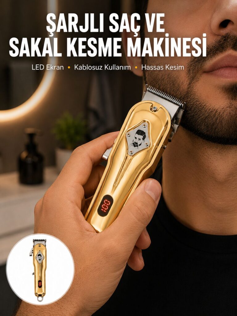 Ergonomik Tasarımlı, Hafif ve Taşınabilir Profesyonel Tıraş Makinesi Yeni Nesil