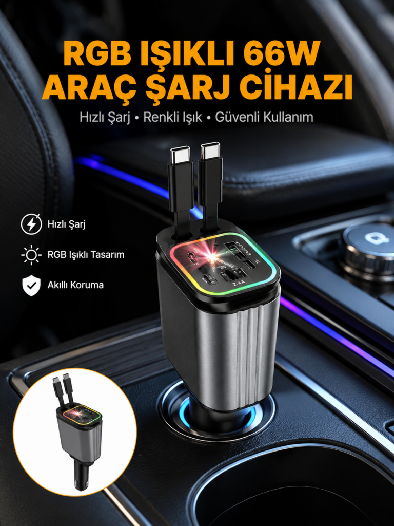 Kia, Seat, Mazda, Mitsubishi Araçlar için Çok Fonksiyonlu Araç Şarj Adaptörü Yeni Nesil