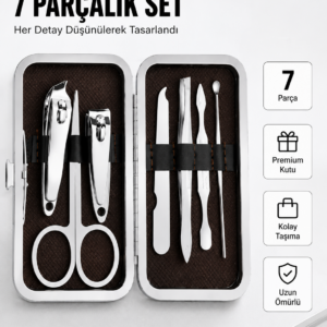 Paslanmaz Çelik Kişisel Bakım Seti – 7 Parça