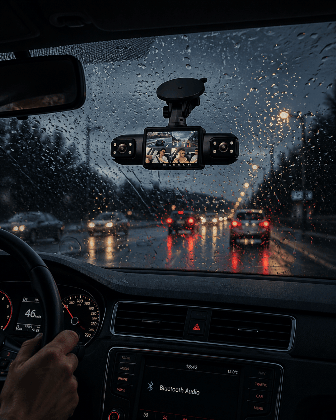 Full HD Araç İçi Kamera Geniş Açılı Lens ve Çok Kanallı Kayıt