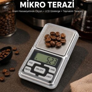 300 Gr Hassas Cep Terazisi Mavi Işıklı LCD Ekranlı