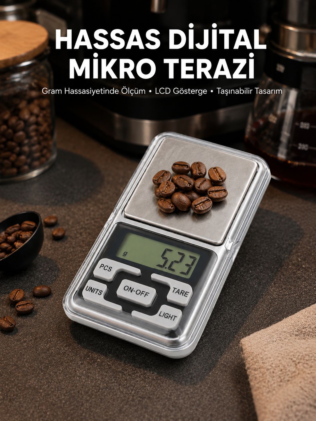 300 Gr Hassas Cep Terazisi Mavi Işıklı LCD Ekranlı Yeni Nesil