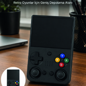 aşınabilir Retro El Oyun Konsolu 64GB Hafızalı IPS Ekranlı  Oyun Cihazı