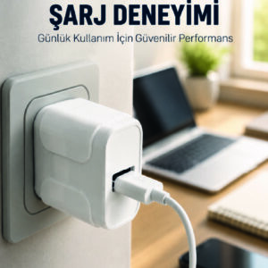 Pratik ve Kompakt Tasarımlı 12W USB Telefon Şarj Adaptörü