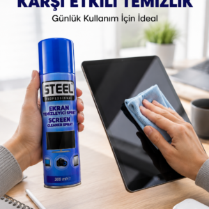 İz Bırakmadan Etkili Ekran Temizliği Sağlayan Sprey