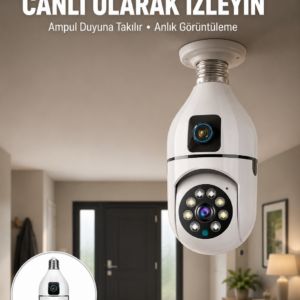 1080P WiFi Ampul Güvenlik Kamerası – Gece Görüş & Uzaktan Erişim Yeni Nesil