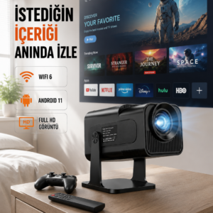 HCS350pro 1080P Full HD Taşınabilir Android Projektör Yeni Nesil