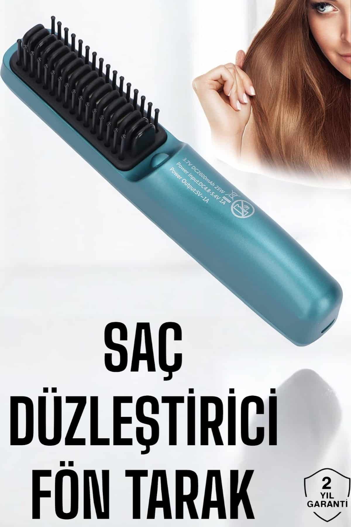 Sıkı Dişli Taşınabilir İyon Özelliği Seyahat Tipi Saç Düzleştirici Fön Tarak