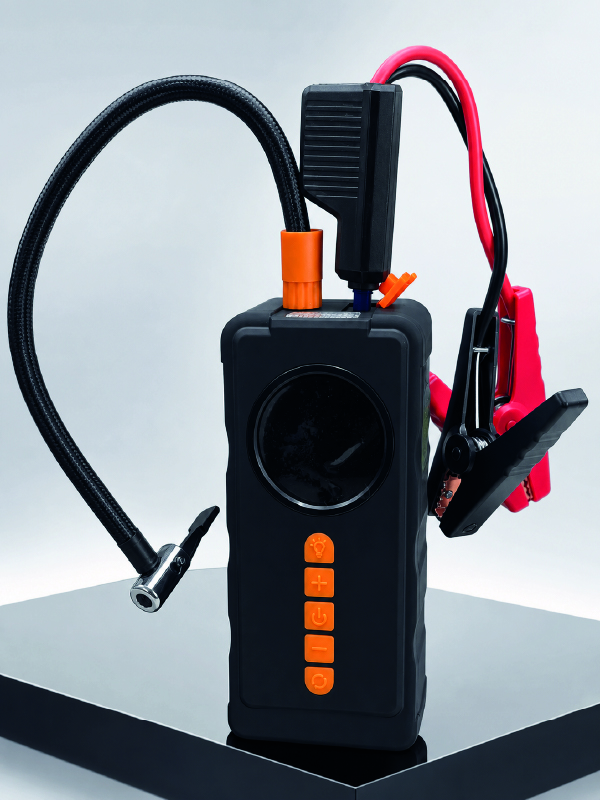Dijital Araç Kompresörü 4 Fonksiyonlu Akü Takviye Lastik Şişirme Powerbank ve LED El Feneri