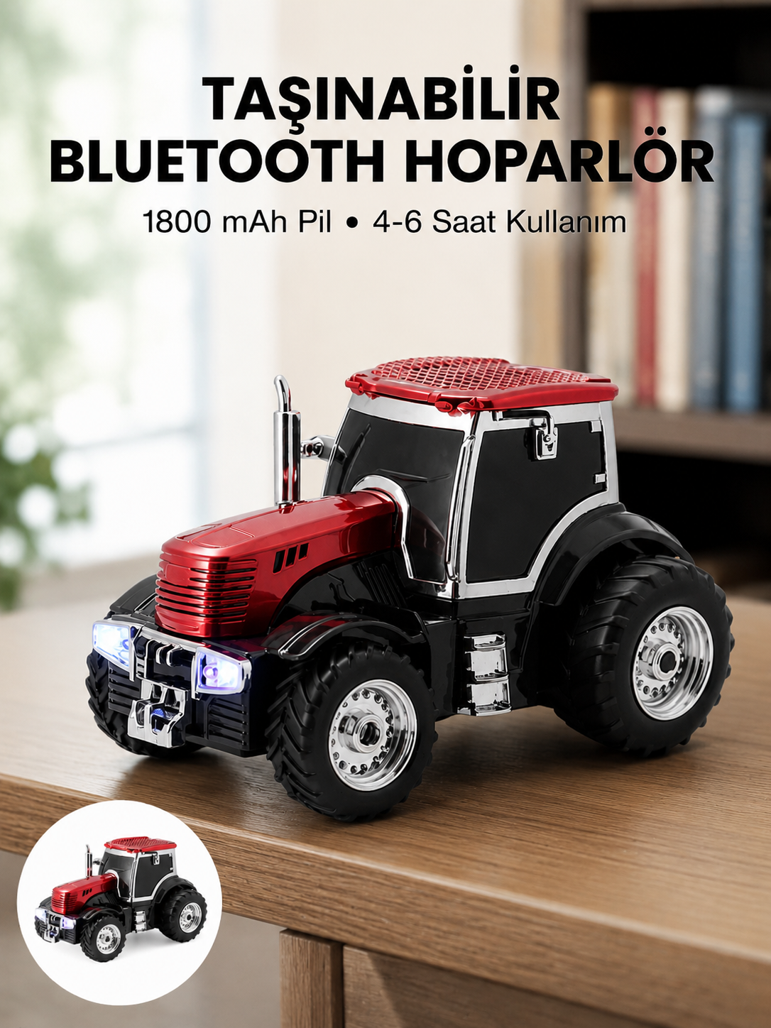 Taşınabilir Nostaljik Araç Tasarımlı Bluetooth Hoparlör