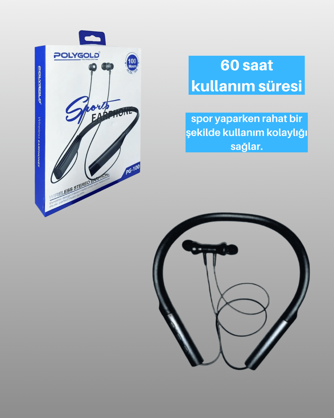 PG-100 Kablosuz Bluetooth Kulaklık Yeni Nesil