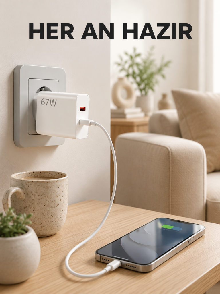 67 Watt Type C Şarj Adaptörü Asus Zenfone 7 8 9 Uyumlu Yeni Nesil