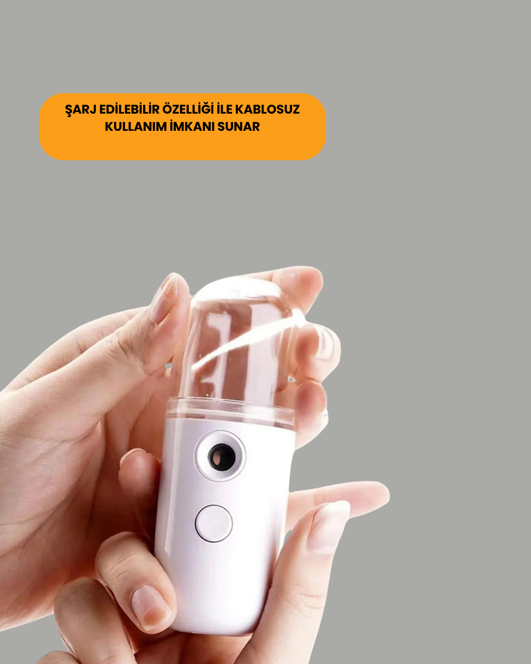 Mini Şarjlı Buhar Nemlendirici – Taşınabilir, Enerji Tasarruflu, Kablosuz Kullanım Yeni Nesil