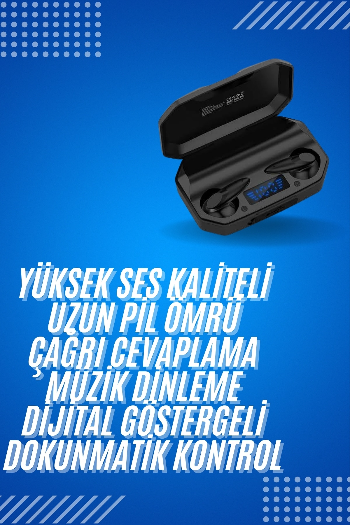 Rgb Işıklı Çift Mikrofonlu Siyah Profesyonel Oyuncu Kulaklığı Kablosuz Kulakiçi Yeni Nesil