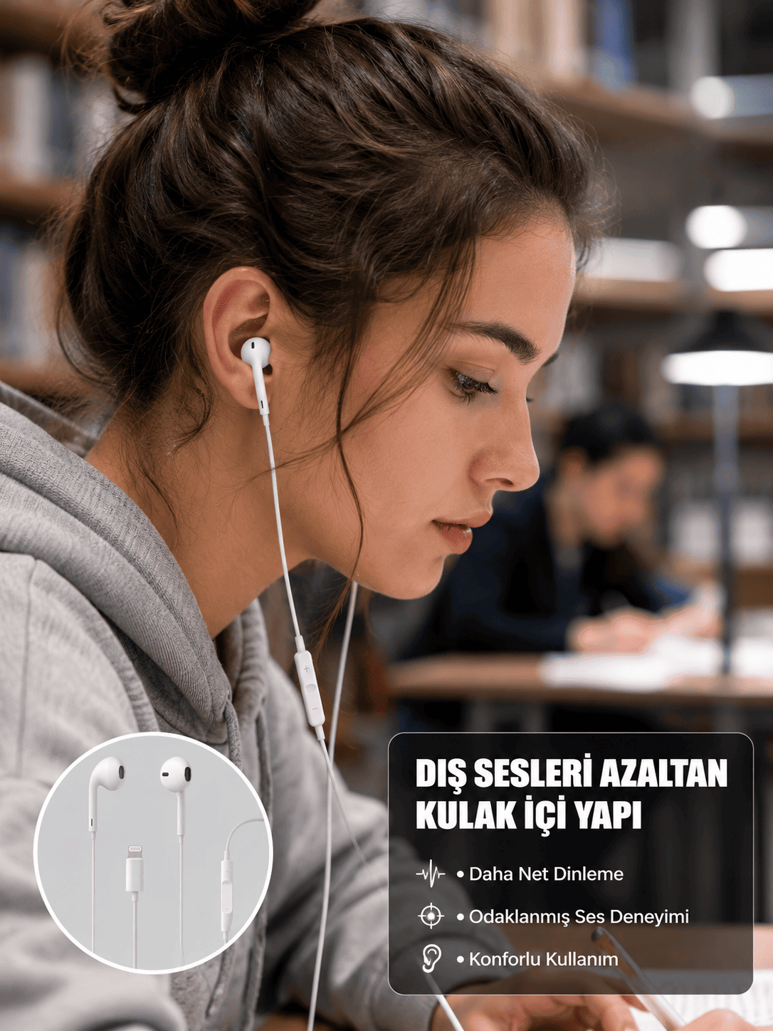 Ergonomik Tasarımlı Stereo Ses Performanslı Kablolu Kulaklık